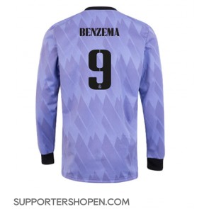 Real Madrid Karim Benzema #9 Borta Matchtröja 2022-23 Långärmad